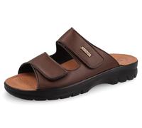 Fly Flot Homme Ciabatte Uomo Microfibra Elastica Con Strappo Regolabile, Sottopiede Imbottito Antishock in Pelle Mule, Marron foncé, 40 EU