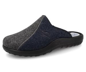 Fly Flot Homme Classic Pantofole Uomo Pet Riciclato Doppio Colore, Sottopiede in Panno Chausson, Bleu, 42 EU