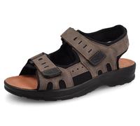 Fly Flot Homme Sandalo Sportivo Uomo Microfibra Elasticizzata Con Strappo E Cinturino Regolabile, Sottopiede Imbottito in Pelle Sandale, Marron foncé, 42 EU