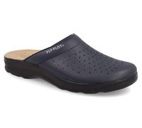 Fly Flot Homme Sanitaires Chaussons En Cuir Perforé 82028B Bleu