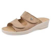 Fly Flot Montappone, Sandales pour Femme en Microfibre, Respirantes, avec Double déchirure réglable, Semelle intérieure en Cuir Glissante, Beige, 40 EU
