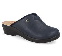 Fly Flot Pantoufle en cuir véritable confortable et chaud, bleu, 41 EU