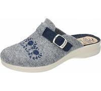 Fly Flot Pantoufle femme PET recyclé fleurs délicates robuste 320142, Taille:41 EU, Couleur:Gris