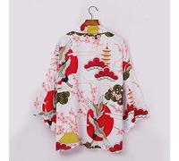 FLY FLU Kimono Japonais pour Homme, 2020 Nouveau Japonais Traditionnel Kimono Masculin Cardigan Harajuku Streetwear Costume Yukata Hommes Mode Imprimé Kimonos,Craneprint-USXL/Tag2XL