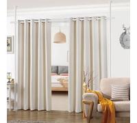 FLY HAWK Room divider curtain rod, Expandable Room Divider, Tension Curtain Rod, Damage Free Freestanding Vertical Tension Stand, maximum extension W:70inch H:125inch (White)…
