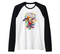 Fly High Basketball Player Graffiti Street Art Manche Raglan