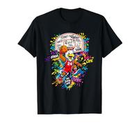 Fly High Basketball Player Graffiti Street Art T-Shirt Graphique avec Valeur, Homme, Noir, L