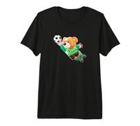 Fly High, Save, Cool Teddy Bear Goal Keeper Playing Soccer T-Shirt Haut de Gamme