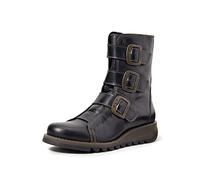 FLY London Bottes en Cuir pour Femme avec Boucle/Fermeture éclair Camel