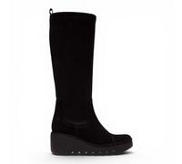 Fly London Bottes Longues à Plateforme BUDI603 Cuir Suédé Noir 6 cm