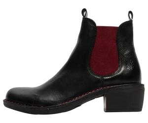 Fly London Bottines Meme030flyAnkle pour femme, Élastique brique noire, 36 EU