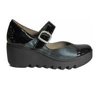 Fly London Femme Baxe428fly Escarpins, Noir/Vert, 40 EU