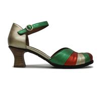 Fly London Femme BESH087FLY Pumps, Gold/Red/Green, 38 EU