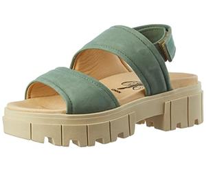 Fly London Femme Jira865fly Sandale à Talon, Vert Jade, 36 EU