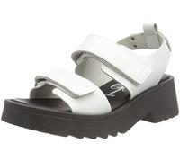 Fly London Femme Meka857fly Sandale cale, Blanc cassé, 40 EU