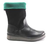 Fly London Femme Rula083fly Botte mi-Mollet, Noir/Vert, 37 EU