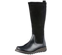Fly London Femme Seme828fly Botte Haute Jusqu'au Genou, Rug/OILSUEDE Black, 36 EU