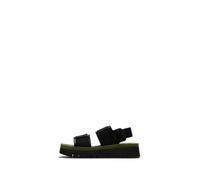 Fly London Femme SORU277FLY Sandal, Black/Black/Army Green, 40 EU