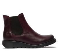 Fly London Femmes Rouge Salv Bottes Chelsea Cuir Bottines Compensé Décontracté