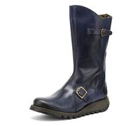 Fly London Mes 2 Bottes à boucle Femme, Bleu 020, 36 EU
