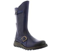 Fly London Mes 2 Bottes à boucle Femme, Bleu 020, 38 EU