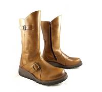 Fly London Mes 2 Bottes à boucle Femme, Marron Camel 003, 37 EU