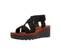 Fly London Femme YABI922FLY Sandal, Black/Black/Brick, 39 EU
