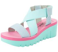 Fly London Sandales Yabi922fly pour Femme, Bleu Ciel, Menthe, Lilas, 38 EU