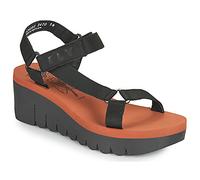 Fly London Femme YEFA726FLY Sandal, Black/Black/Brick, 37 EU