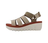 Fly London Femme YABI922FLY Sandal, Military/Beige/Brick, 38 EU