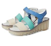 Fly London Women's BEXY575FLY Sandal, Offwhite/mint/blue, 42