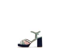 Fly London Women's EZUI240FLY Sandal, Spearmint/pale pink/black/white, 39