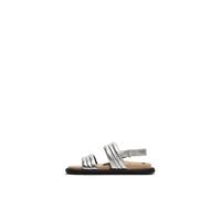 Fly London Women's POUL231FLY Sandal, Silver, 42