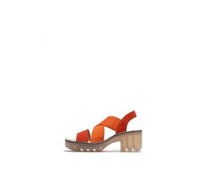 Fly London Women's TAJI502FLY Sandal, Poppy orange, 38