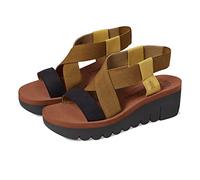 Fly London Women's Yabi922fly Sandal, Bumblebee Camel Black, 37 EU
