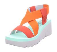 Fly London Women's Yabi922fly Sandal, Devil Red Orange Spearmint, 40 EU