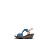 Fly London Femme YOXA576FLY Sandal, Blue/Natural, 37 EU