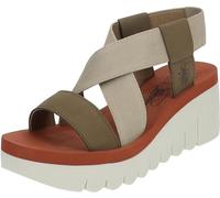 Fly London YABI922FLY, Sandal Femme - Chaussures, MILITARY/BEIGE/BRICK, 37