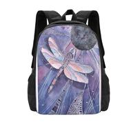 Fly Me to The Moon Cartable Sac À Dos Sacs De Mode Gringaart Aquarelle Libellule Mixedmedia