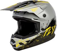 Fly Racing 73-8679YS Kinetic Drip Casque Jeune Sm Drip Gris/Noir/Jaune
