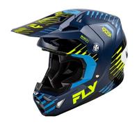 Casque moto cross Fly Racing Formula CP Sliceâ - bleu/jaune/blanc XL