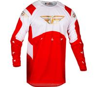 Fly Racing Evolution 2024 maillot de motocross rouge/blanc, blanc-rouge, taille M pour homme