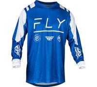 Fly Racing F-16 2024 Maillot de motocross, blanc-bleu, taille M pour homme