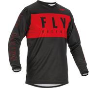 Fly Racing F-16 Maillot de motocross, noir-rouge, taille 2XL pour homme