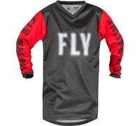 Fly Racing F-16 Maillot Motocross Jeunes, gris-rouge, taille L