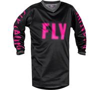Fly Racing F-16, maillot enfants YL Noir/Fuchsia Noir/Fuchsia