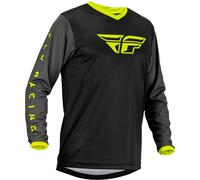 Fly Racing F-16 S23, maillot S Noir/Gris/Jaune Néon Noir/Gris/Jaune Néon