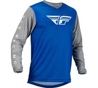 Fly Racing F-16 S23, maillot XL Bleu/Gris Bleu/Gris