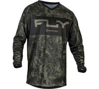 Fly Racing F-16 S.E. 2024 Maillot de motocross, noir-gris, taille L pour homme