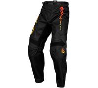 Fly Racing F-16 2024 Pantalons de motocross pour enfants, noir-orange, taille XS pour des gamins